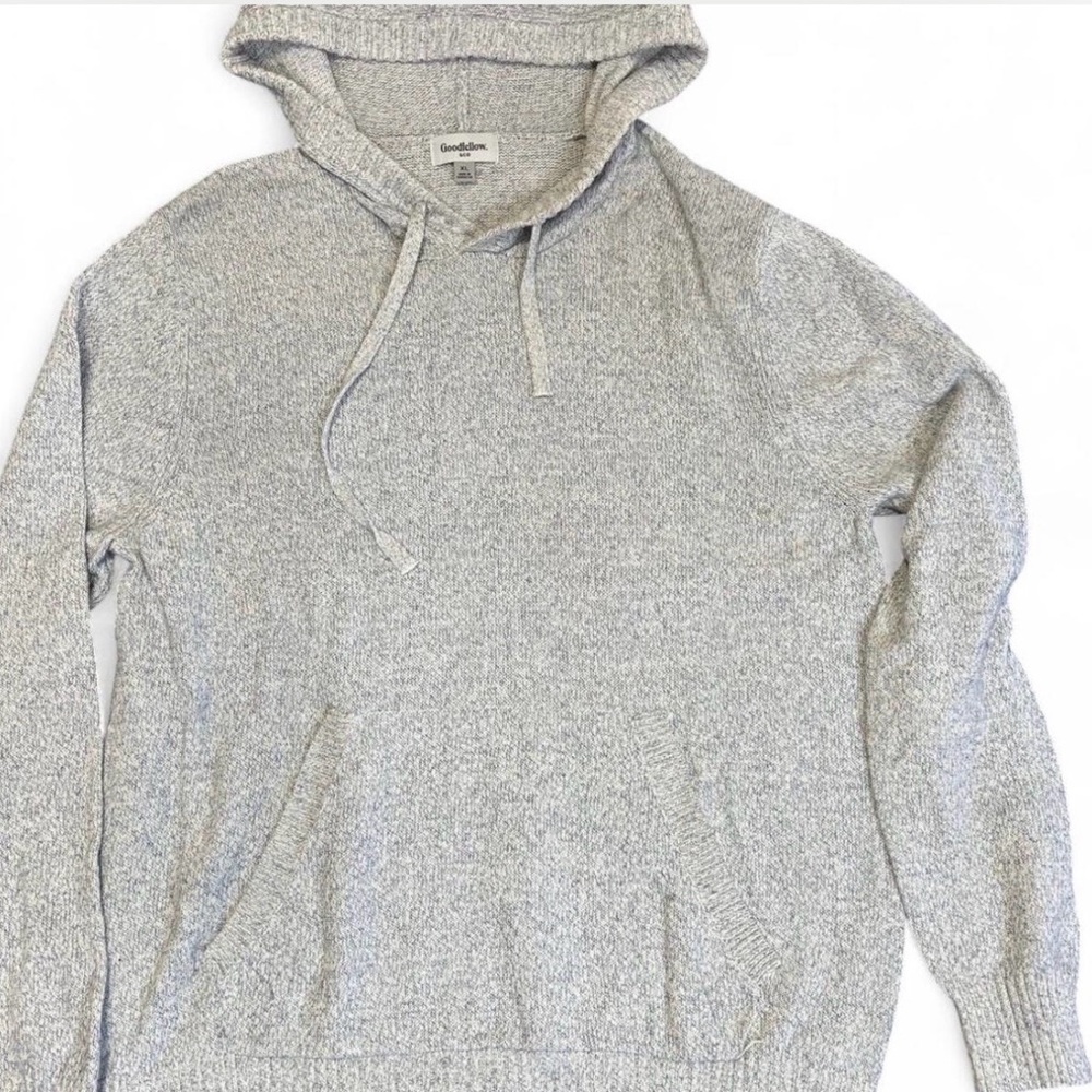 Men's Textured Fleece Hooded
Sweatshirt - Goodfellow & Co Gray - Size XXL